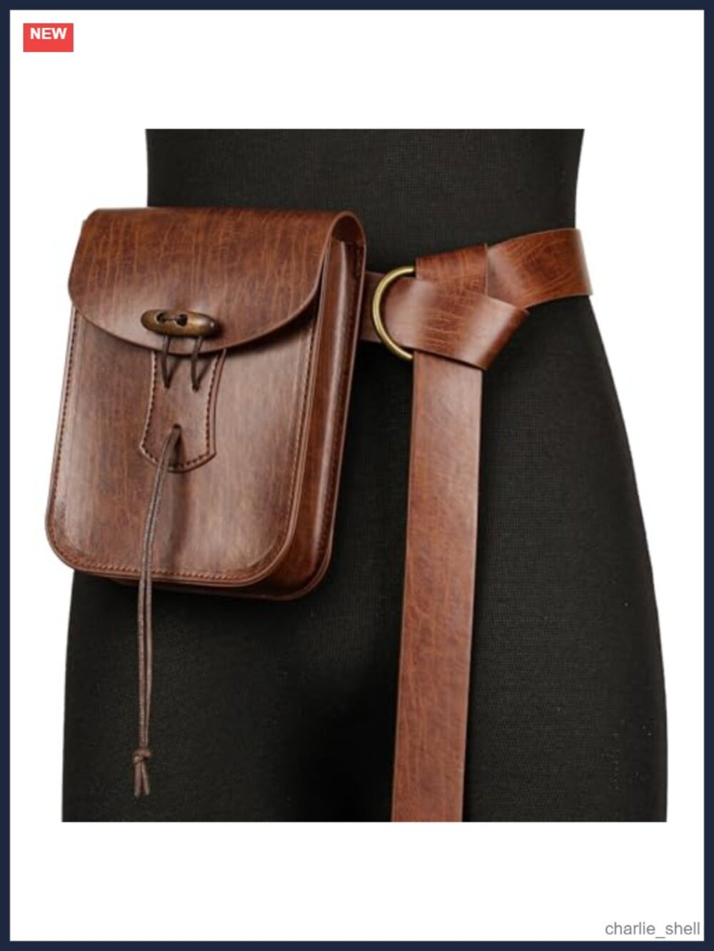 Medieval Retro Stitching Belt Bag Renaissance Waist Pouch